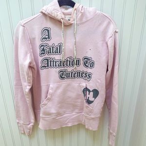 HARAJUKU LOVERS Pink Distressed Hoodie